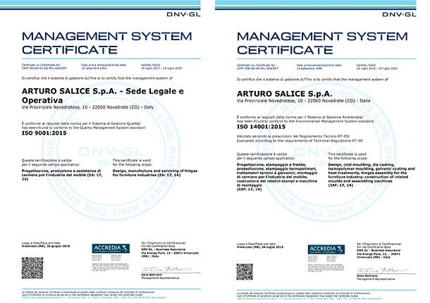 Certificado de Calidad - SALICE