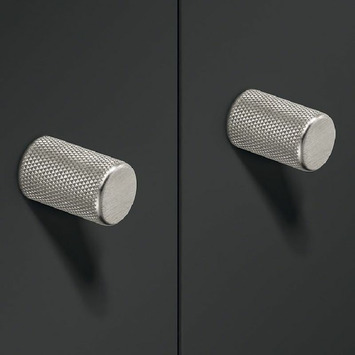 Tirador para mueble, aluminio, diámetro 17 mm