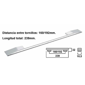 Asa 710 192mm cromo brillo