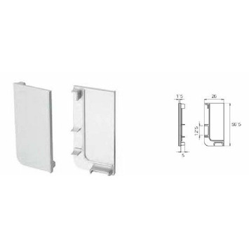 Tapa GOLA cerrada superior plata mate (dch+izq)