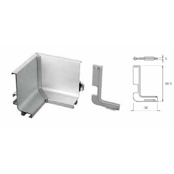 Terminal inglete GOLA interior superior plata mate