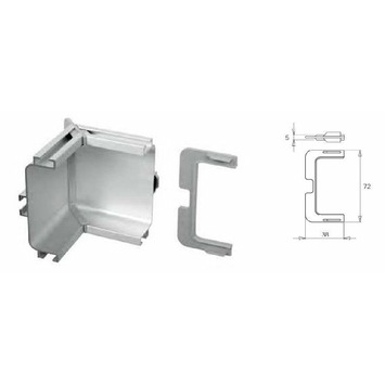Terminal inglete GOLA interior central plata mate