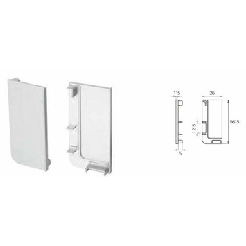 Tapa GOLA cerrada superior blanco mate (dch.+izq.)