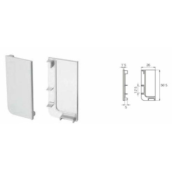 Tapa GOLA cerrada superior negro mate (dch.+izq.)