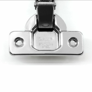 Bisagra INOX 105º recta tirafondo con freno