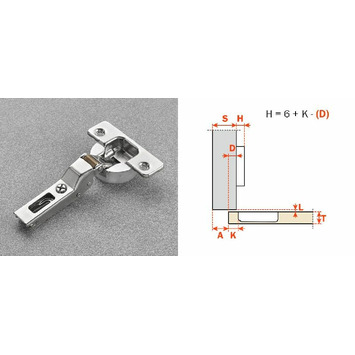 Bisagra Salice Silentia acod.bajo espesor C1A6GE9