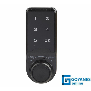 Cerradura taquilla electrónica teclado negro 30mm