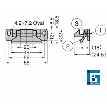 Pestillo de palanca gris Lever Latch