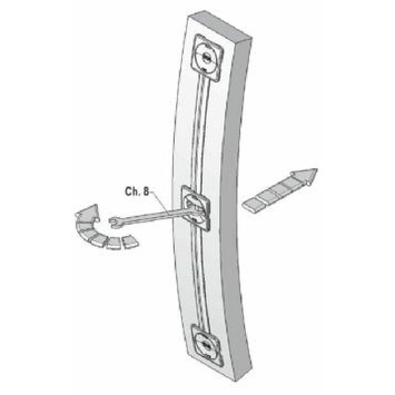Tensor puerta TN103 1988mm níquel