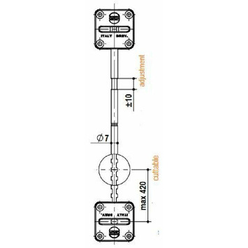 Tensor puerta TN213 2040mm