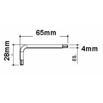 Llave tensor puerta TN213 cincado