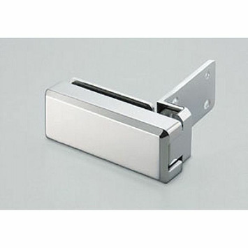Bisagra cristal montaje solapado cromo