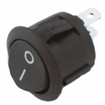 Interruptor embutir redondo negro