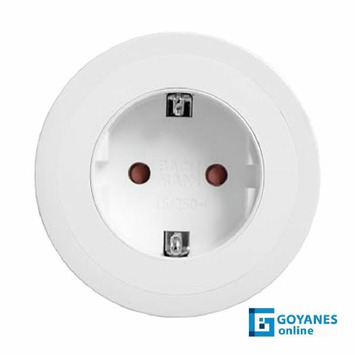 Set enchufe PIX blanco RAL9010 (1 schuko) Ø56mm