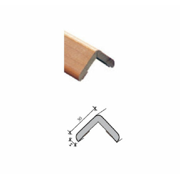 Ángulo MDF 2600x30x30mm roble barnizado natural