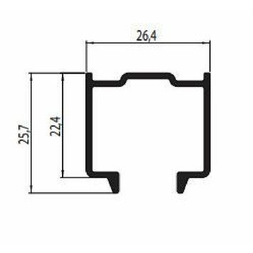 Guía superior para puertas plegables 2000mm