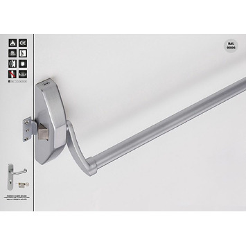 Barra antipánico simple reversible c/manilla ext.