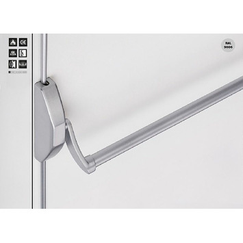 Barra antipánico doble (p.pasiva) aluminio RAL9006