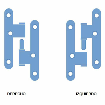 Pernio puerta inox sin remate DERECHO