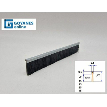 Polipelo Strip puerta H:30mm B:3,5mm 2m Negro und.