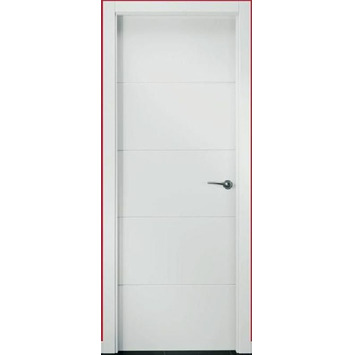 Puerta blanca RAL 9003 4 fresados 2030x625x35mm
