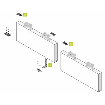 Kit 2000 KRONA arrastre puerta corredera