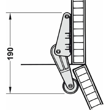 Abrepuertas, Hailo 3992-02, para puertas giratoria