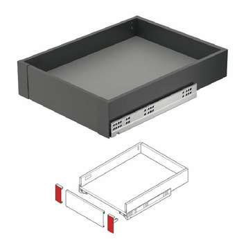 Enganches cajón interior 89mm Slim Box antracita