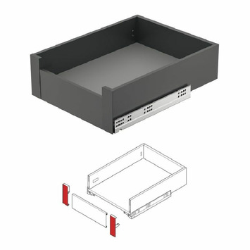 Enganche cajón interior 128mm Slim Box antracita