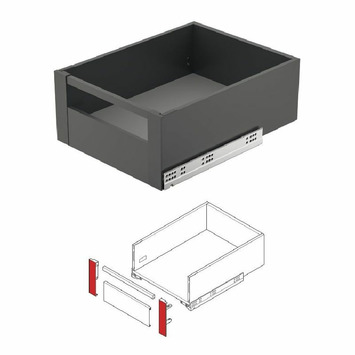 Enganches cajón interior 175mm Slim Box antracita