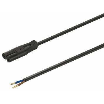 Cable primario con bornes negro 2m