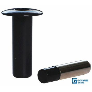 Retenedor magnetico puerta embutir suelo negro