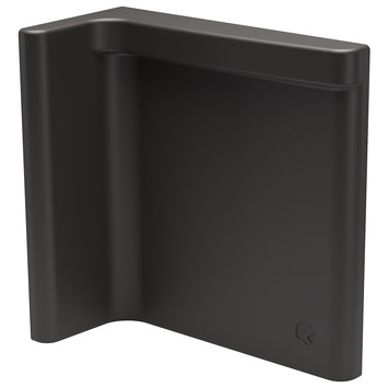 Tapa colgador Libra H11 blanca derecha Gris antracita
