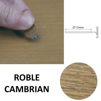 Tapón adhesivo para tornillo ø13mm cambrian oak