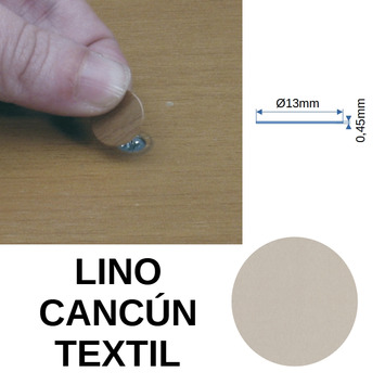 Tapón adhesivo para tornillo ø13mm lino cancún textil