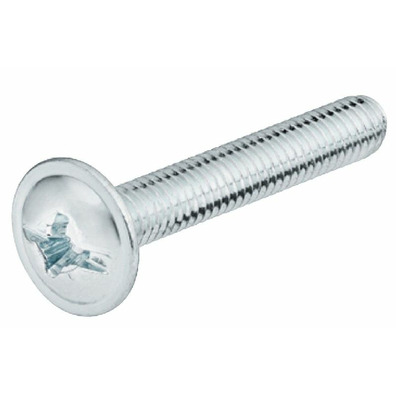 Tornillo tuerca 4x9mm zincado - 100 unidades