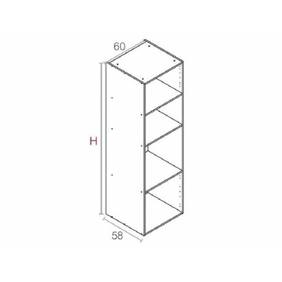 Módulo cocina columna H+M blanco 2200x600x580mm h