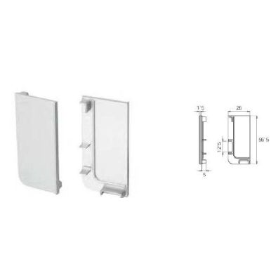 Tapa GOLA cerrada superior plata mate (dch+izq)