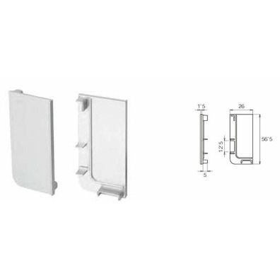 Tapa GOLA cerrada superior blanco mate (dch.+izq.)