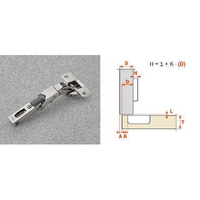 Bisagra SALICE UNIVERSAL push CBAQAC9