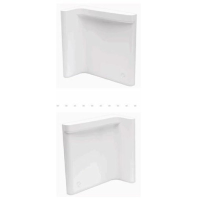 Tapa colgador Libra H11 blanca derecha Gris antracita