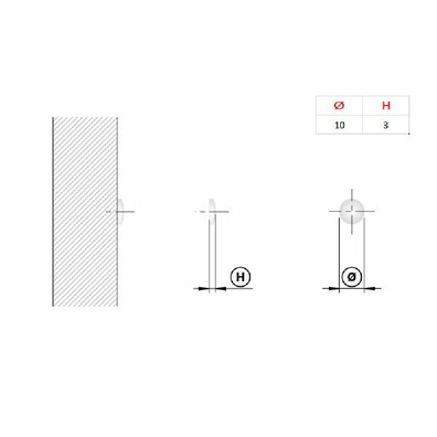 Amortiguador puerta autoadhesivo Ø10 mm transparente