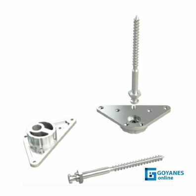 Herraje giratorio - conector de esquinas pata fija