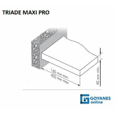 Tente TRIADE PRO MAXI soporte balda 40kg c/regulac
