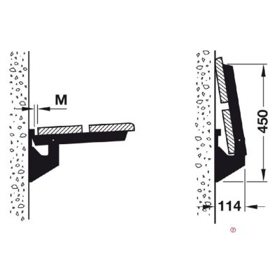 Soporte banco abatible HEBGO - 250kg.