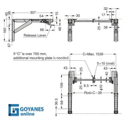 Gatillos para sincronización 2 escuadras abatibles