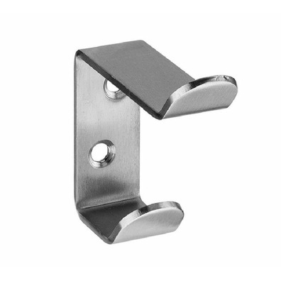 Herraje cabina colgador doble inox