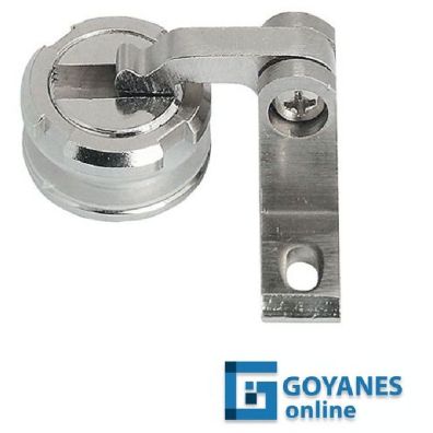 Bisagra para cristal atornillar cromo pulido