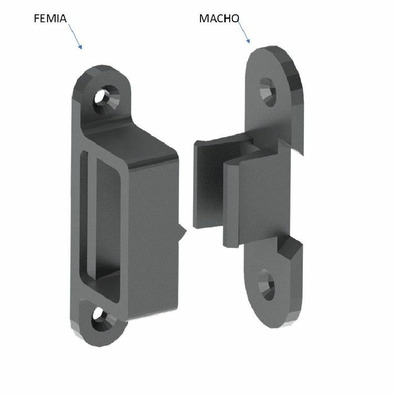 Herraje unión oculto FITLOCK KU macho