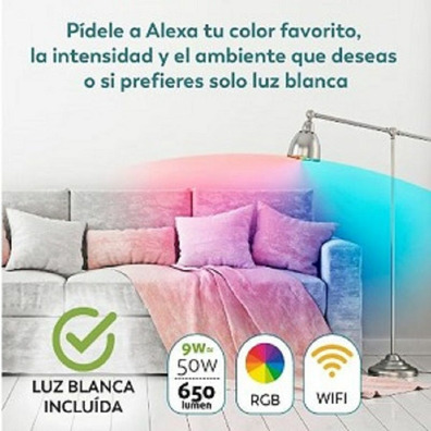 Bombilla RGB smart wifi E27 650 GARZA